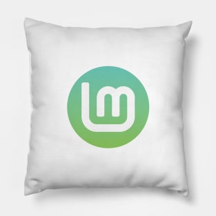 Linux Mint Logo T-Shirt - Supermint Edition Pillow