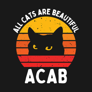 ACAB 1312 - All Cats Are Beautiful - Punk Anarchist Antifa T-Shirt