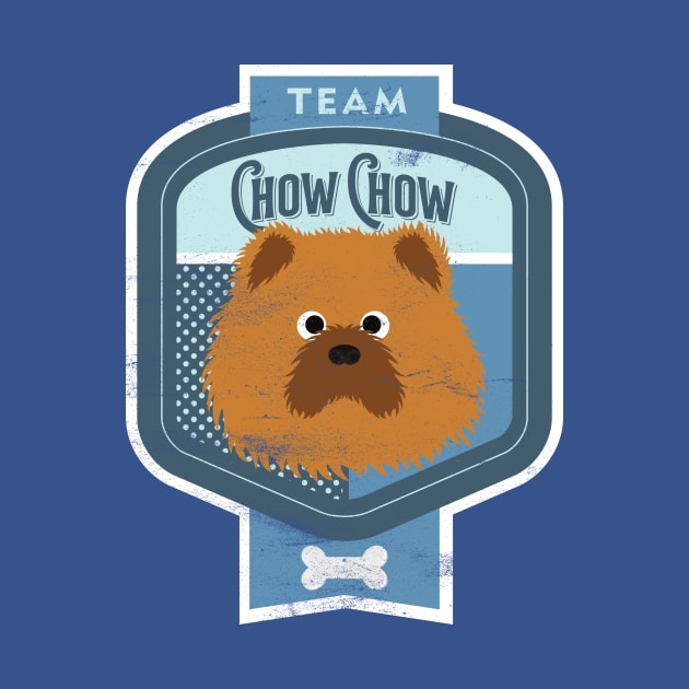 Team Chow Chow - Distressed Chow Chow Beer Label by DoggyStyles