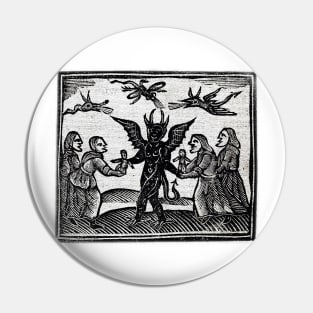 The meeting of witches with the master Pin