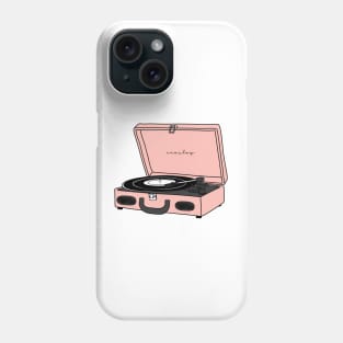 Vintage Pink Record Player Phone Case