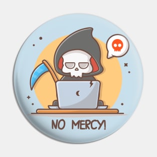 No Mercy Skull Pin