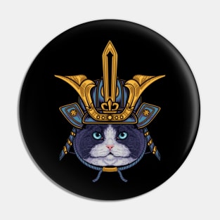 Cat samurai Pin