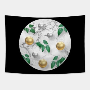 Marble, Gold, Silver and Foliage Tapestry