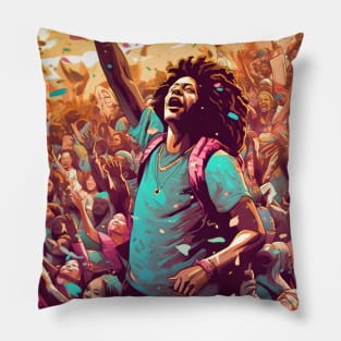 Notting Hill Carnival Prints, Graffiti Art, Carnival, Wall Decor, Party Decor Pillow