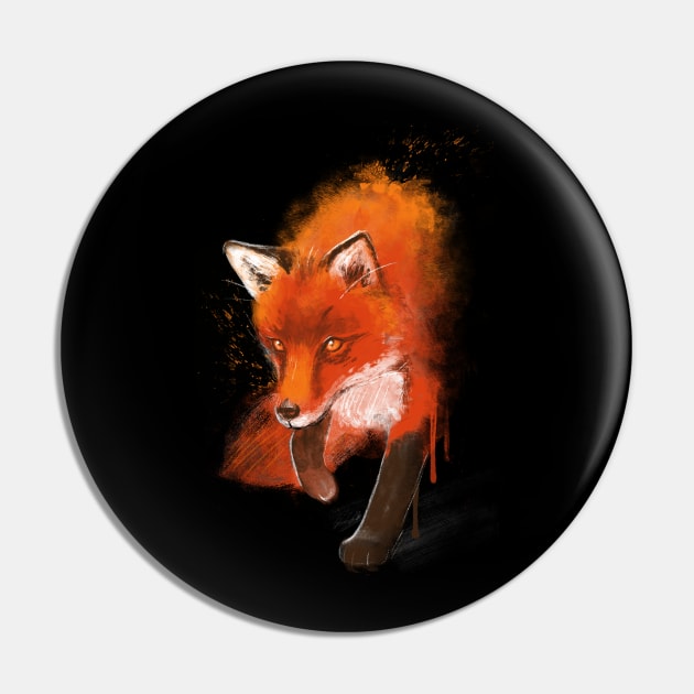 Fox ink black // Nature animal Pin by BlancaVidal