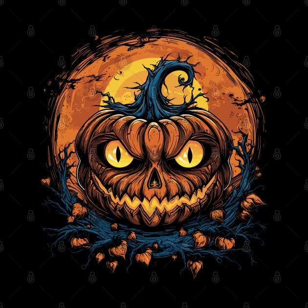 Halloween Pumpkin, Spooky Pumpkin Face by Apocatnipse Meow