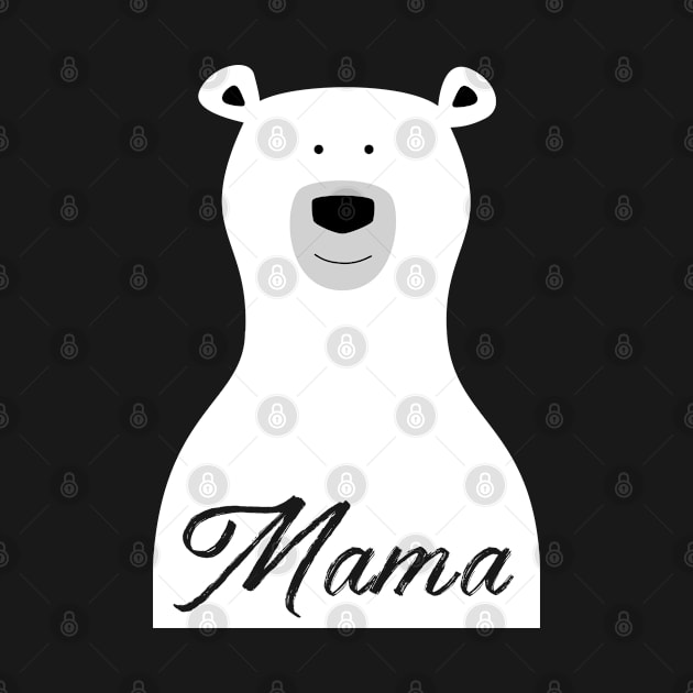 Cute White Mama Polar Bear by Teeziner