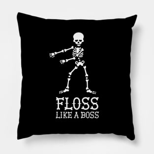 Floss like a Boss dance flossing dance skeleton Pillow