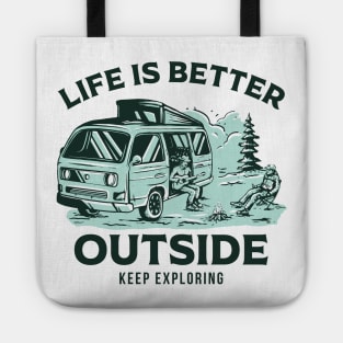 outdoor shirt | life is better outside Tote