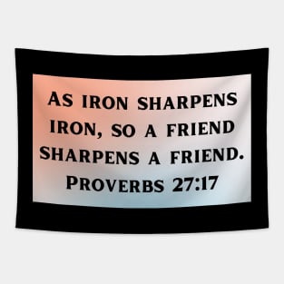 Bible Verse Proverbs 27:17 Tapestry