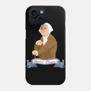 Resist Tyranny Scroll (Small Design) Phone Case