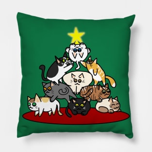 Meowy Christmas Pillow