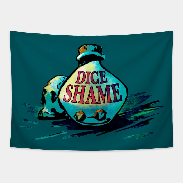 RQ Network: Dice Shame Tapestry by Rusty Quill