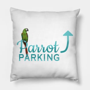 Parrot Parking - Severe Macaw Pillow