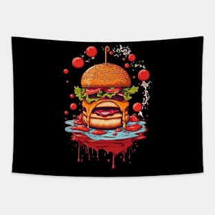 The yummy burger design Tapestry