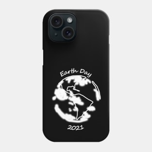 White Planet Earth Day 2021 Monochrome Phone Case