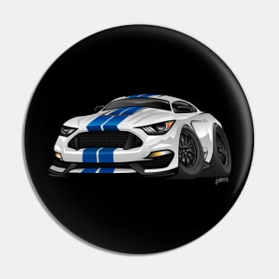 Modern American Muscle Car Cartoon Pin