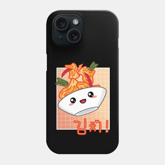 Cute Kawaii Kimchi Retro 90s Aesthetic Korean Food Lover Phone Case by ZowPig Shirts