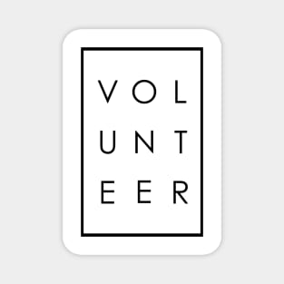 Volunteer Typography Design Magnet