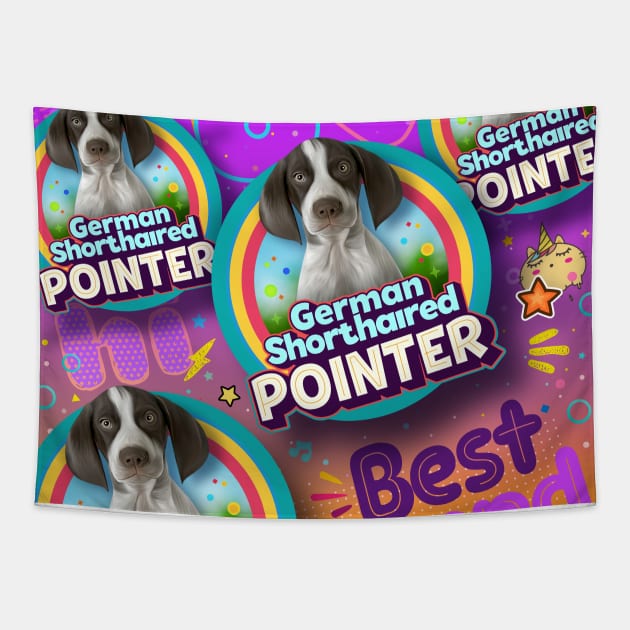 German Shorthaired Pointer dog v2 Tapestry by Puppy & cute