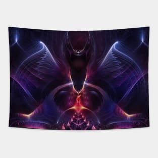 Ignis Advena - Visionary Fractal Manipulation - Dragon - Manafold Art Tapestry