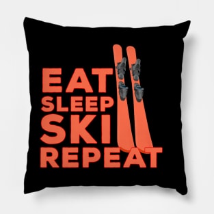 Eat Sleep Ski Repeat Pillow