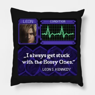 Leon Kennedy Pixel Art Pillow