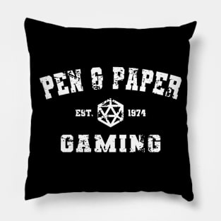 Pen and Paper Gaming - Vintage Athletic Pillow