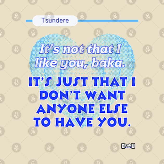 Tsundere love phrase design by Otaku in Love