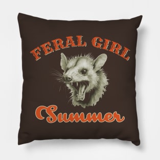 Feral-Girl-Summer Pillow
