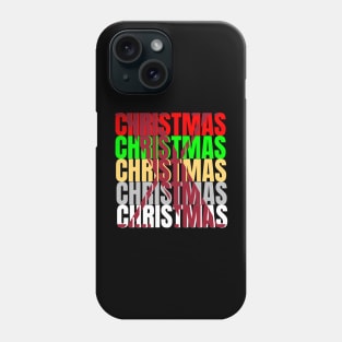 X colourful Christmas Phone Case