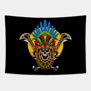 Aztec Skull 1.1 Tapestry