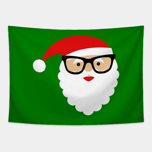 Nerd/Hipster Santa Tapestry by FangirlFuel