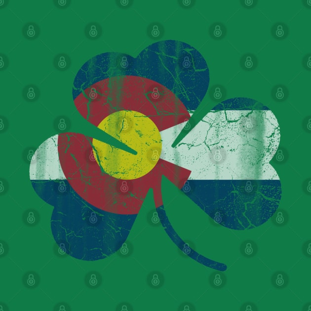 Colorado Flag Shamrock Irish St Patrick's Day by E