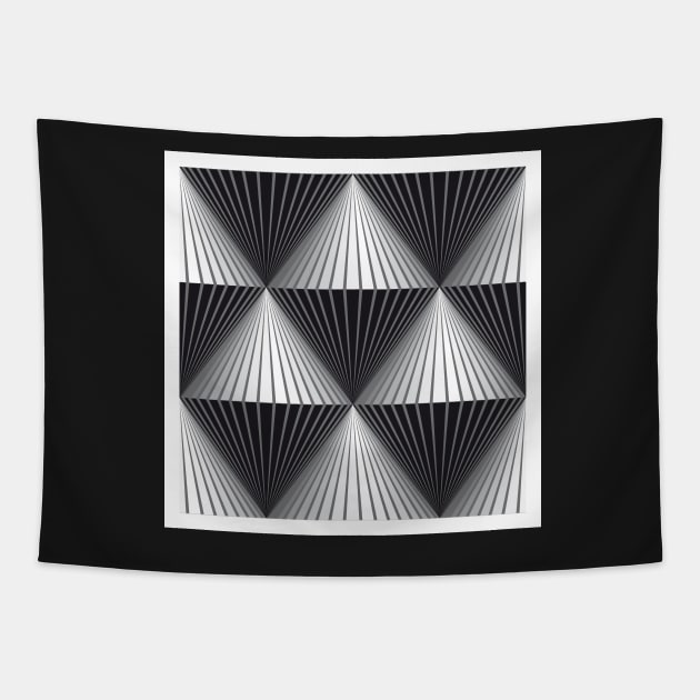 Black and White and Grey Diamonds Tapestry by vintage-glow