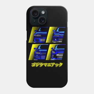 GTR All Front Compilation Blue Phone Case