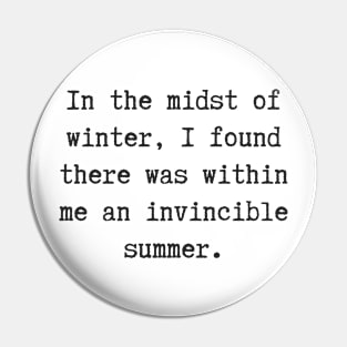 An Invincible Summer Pin