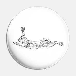 Running rabbit` Pin