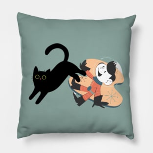 naughty cat funny gift Pillow