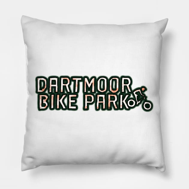 Ride with Dartmoor Bikes Pillow by ydnasto