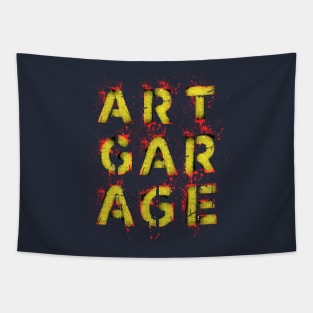 Street Art Garage Splash Graffiti Tapestry