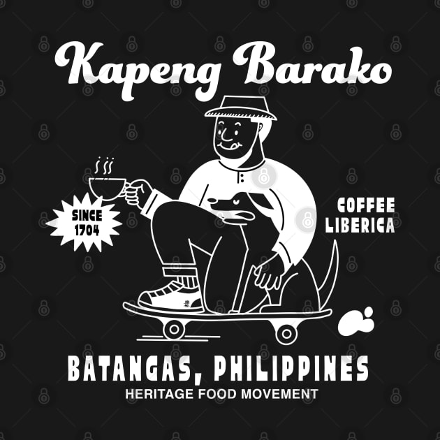 BATANGAS COFFEE PHILIPPINES SHIRT BACK PRINT WHITE by Aydapadi Studio