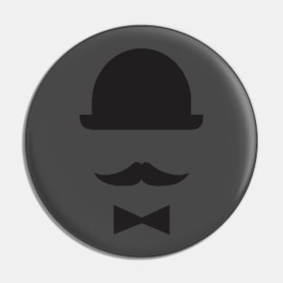 Mustache Mr. Chaplin Pin
