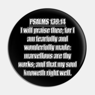 Bible Verse Psalms 139:14 Pin