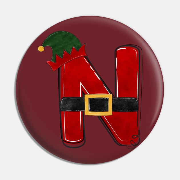 Letter N - Christmas Letter Pin by Pop Cult Store