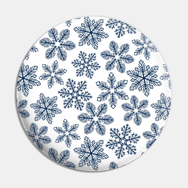 Blue snowflakes Pin by katerinamk