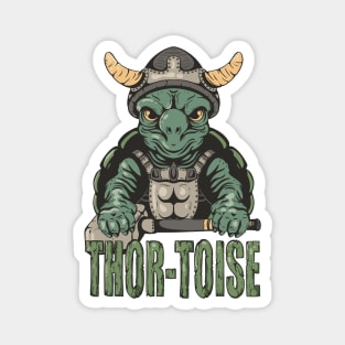 Thor-Toise Viking Turtle Lover Nordic Magnet