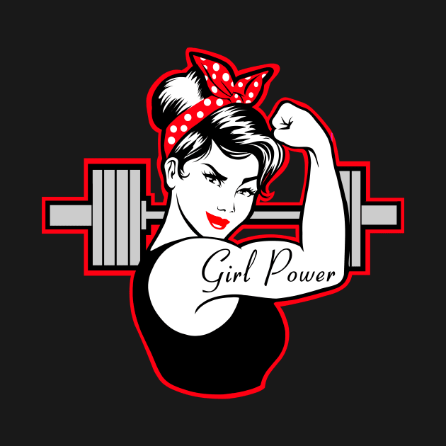 Barbell Chick by TimAddisonArt