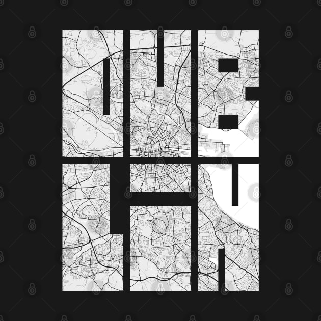 Dublin, Ireland City Map Typography - Light by deMAP Studio